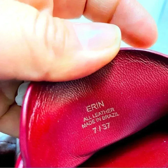 Mercedes Castillo Erin Burgundy Leather Loafers - Picture 7 of 10